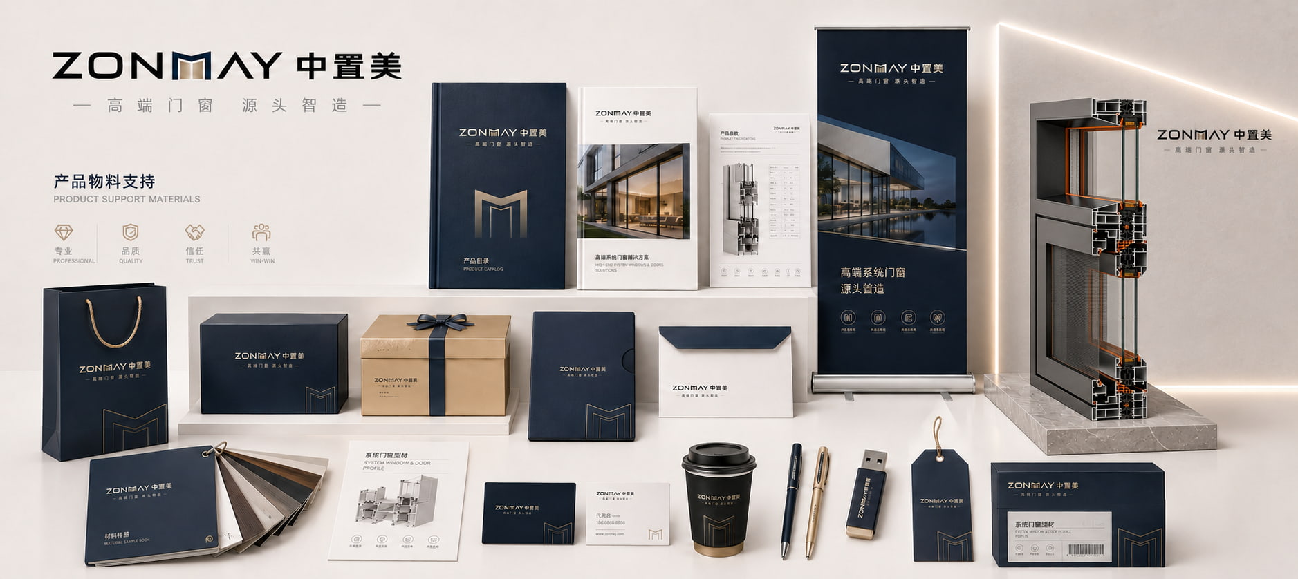 中置美门窗品牌VI应用